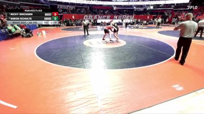 3A 190 lbs Quarterfinal - Ricky Ericksen, Chicago (Marist) vs Simon Schulte, Edwardsville (H.S.)