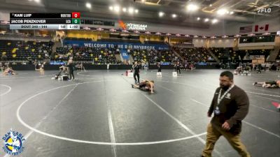 144 lbs Champ. Round 2 - Jacob Penzkover, La Crosse Aquinas vs Kam Luif, Lombard (Montini)