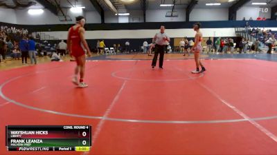 125 lbs Cons. Round 4 - Wayshuan Hicks, Liberty vs Frank Leanza, Malvern Prep