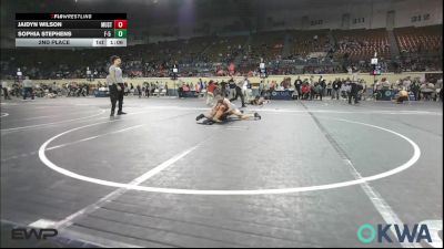 82 lbs 2nd Place - Jaidyn Wilson, Mustang Bronco Wrestling Club vs Sophia Stephens, F-5 Grappling