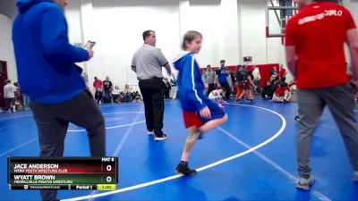 63 lbs Cons. Semi - Wyatt Brown, Merrillville Pirates Wrestling vs Jace Anderson, Webo Youth Wrestling Club