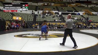174 lbs 3rd Place Match - Moses Espinoza-Owens, South Dakota State vs Cam Steed, Missouri