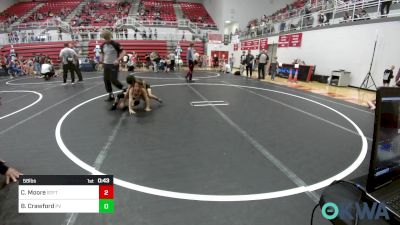 58 lbs Quarterfinal - Caius Moore, Standfast vs Baylor Crawford, Pauls Valley Panther Pinners