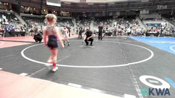 43 lbs Consolation - Sadie Beavers, Harrah Little League Wrestling vs Blakely Torix, Sperry Wrestling Club