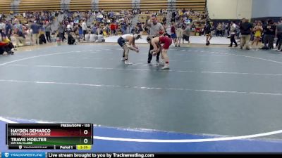 133 lbs Quarterfinal - Hayden DeMarco, Triton Community College vs Travis Moelter, UW-Eau Claire