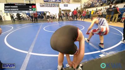 90 lbs Rr Rnd 1 - Rhett Powers, Tiger Trained Wrestling vs Dylan Roberts, Claremore Wrestling Club