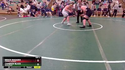 285 lbs Cons. Semi - Cameron Black, Salesianum vs Brock Rhoades, Caravel Academy