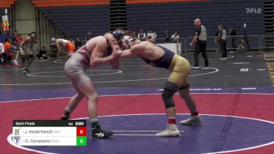 141 lbs Semifinal - Josh Koderhandt, Navy vs Cj Composto, Pennsylvania