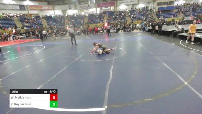90 lbs Round Of 16 - Wayland Meikle, Weld Central Middle School vs Kaden Poyner, Team Grand Valley Elite
