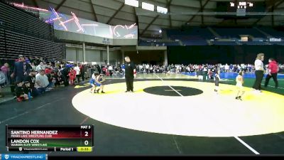 43 lbs Champ. Round 1 - Landon Cox, Warden Elite Wrestling vs Santino Hernandez, Moses Lake Wrestling Club