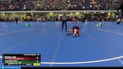 85 lbs Quarterfinal - Evann Linn, Centennial Youth Wrestling vs Hudson Cox, Moen Wrestling Academy