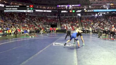 1A-132 lbs Cons. Round 4 - Tayler Kibbee, Janesville vs Braylon Peters, Westwood, Sloan