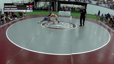 100 lbs Shaylee Speck, South Dakota Gold vs Sydney Branch, Virginia