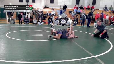 126 lbs Consi Of 8 #2 - Michael Gagnon, North Andover vs Kayden Plumb, Norton