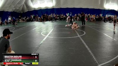 100 lbs Round 3 (3 Team) - Wyatt Pangrazzi, Silo WC vs Braxton Sholler, Michigan Gold Pitbulls