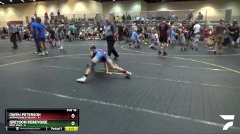 107 lbs Semis & 1st Wrestleback (8 Team) - Greyson Debevoise, Ohio Gold vs Owen Peterson, Untouchables Black