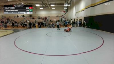 126 lbs Cons. Round 3 - Hunter Haynes, Richardson vs Brady Hasty, Springtown
