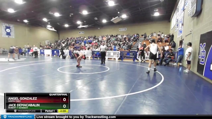 195 lbs Quarterfinal - Angel Gonzalez, Santa Ynez vs Jace Demacabalin ...