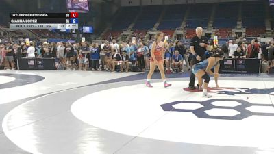 140 lbs Cons. Rd Of 32 - Taylor Echeverria, Oregon vs Gianna Lopez, California