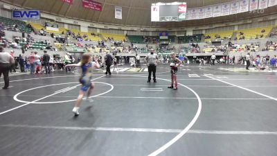 100 lbs Rr Rnd 2 - Koree Vigue, Gentry Youth Organization Wrestling vs Aizlynn Romero, Mountain View Stingers Wrestling