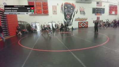 132 lbs Semifinal - Cooper Olson, Riverton Middle School vs Connor Hansen, Worland Middle School