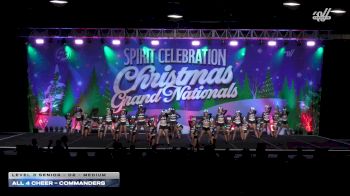 All 4 Cheer - Commanders [2025 L3 Senior - D2 - Medium] 2025 Spirit Celebration Christmas Grand Nationals
