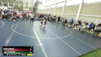 77 lbs Round 2 (4 Team) - Seth Sobaje, Warriors Of Christ vs Jre Whitford, Sanderson Wrestling Academy