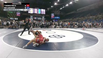 126 lbs Cons. Sub-rd Of 16 - Patrick Pina III, Arizona vs Rex Lancaster, Wisconsin