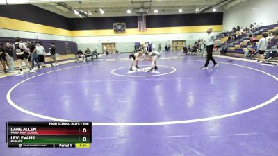 106 lbs Cons. Round 3 - Lane Allen, Paola High School vs Levi Evans, DC Elite