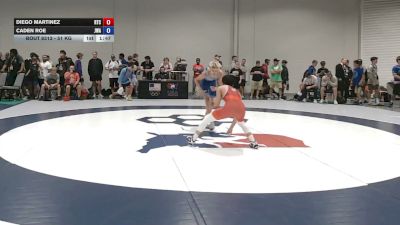 51 kg Champ. Rd Of 128 - Diego Martinez, Relentless Training Center vs Caden Roe, Jackrabbit Wrestling Academy