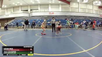 81 lbs Quarterfinal - Azyah Rice, Inland Elite Wrestling Club vs Maci Schaefer, Bulls Wrestling Club