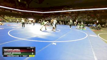 285 Class 1 lbs Champ. Round 1 - Gunnar Wenneker, North Callaway vs Matthew Landell, University Academy Charter