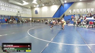 285 lbs Semifinal - Koy Phister, Riverton Wolf Pack Wrestling vs Carlos Rosas, Stallions Wrestling Club