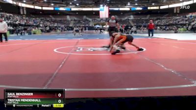 98 lbs Cons. Round 4 - Saul Benzinger, Post Falls vs Tristan Mendenhall, Post Falls