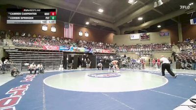 1A 285 lbs Quarterfinal - Camren Carpenter, Monticello vs Corbin Springer, Piute