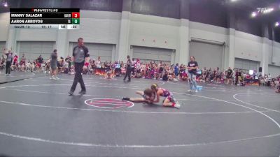 64 lbs Round 3 (8 Team) - Manny Salazar, GA United Red vs Aaron Arroyos, Takedown Elite