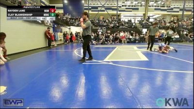 Rr Rnd 3 - Rayden Lane, Midwest City Bombers Youth Wrestling Club vs Clay Blankenship, Mustang Bronco Wrestling Club