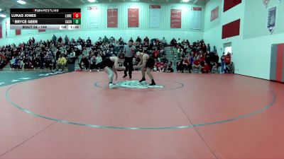 144 lbs Quarterfinal - Bryce Geer, Canton South vs Lukas Jones, Lutheran West