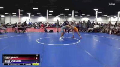 136 lbs Semis & 3rd Wb (16 Team) - Chase Krantz, Illinois vs Diego Valdiviezo, California