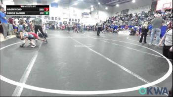 46 lbs Quarterfinal - Aiden Wood, Southmoore SaberCats Wrestling vs Conor Barber, Little Axe Takedown Club