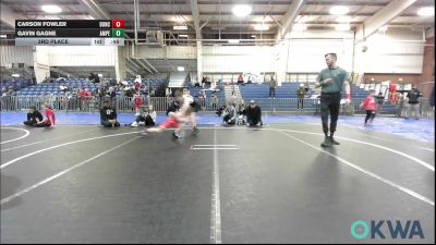 85 lbs 3rd Place - Carson Fowler, Duncan Demon Wrestling vs Gavin Gagne, Amped Wrestling Club