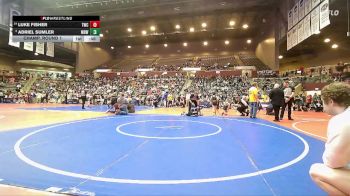 55 lbs Champ. Round 1 - Adriel Sumler, Mighty Bluebirds Wrestling vs Luke Fisher, Texarkana Wrestling Club