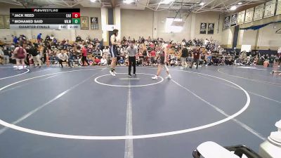 190 lbs Quarterfinal - Jack Reed, Carver vs Mohaned Said, Wilmington