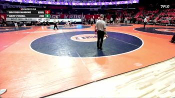 3A 132 lbs Champ. Round 1 - Brayden Manning, Normal (Community) vs Griff Powell, LaGrange (Lyons)