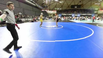 Boys 2A 215 lbs Cons. Semi - Logan Riley, West Valley (Spokane) vs Alejandro Barajas, Quincy