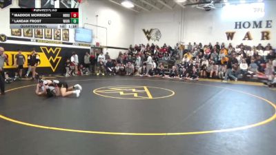 138 lbs Quarterfinal - Landan Frost, Wapsie Valley vs Maddox Morrison, North Butler-Clarksville