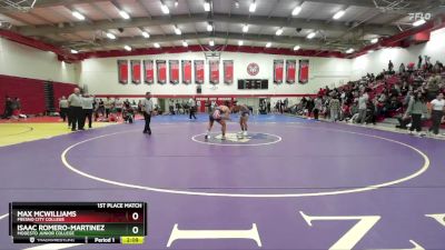 165 lbs 1st Place Match - Isaac Romero-Martinez, Modesto Junior College vs Max Mcwilliams, Fresno City College