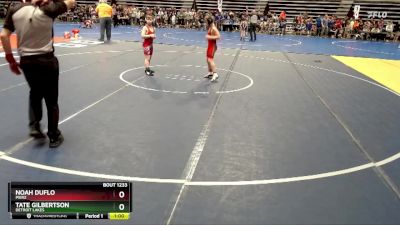 85 lbs Quarterfinal - Tate Gilbertson, Detroit Lakes vs Noah Duflo, Pierz