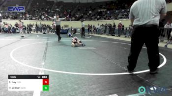 37 lbs Final - Tyger Ray, Clinton Youth Wrestling vs Rush Wilson, Barnsdall Youth Wrestling