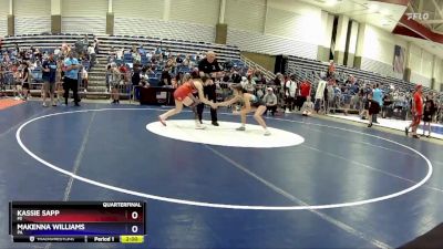 108 lbs Quarterfinal - Kassie Sapp, MI vs Makenna Williams, PA